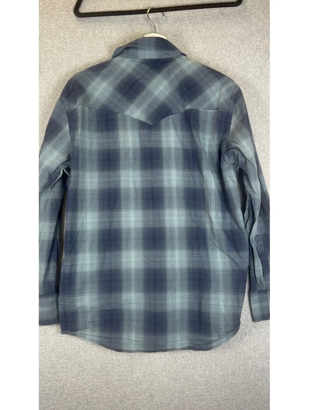 Pendleton Men’s Blue Plaid Frontier Shirt Size S Button Down Made in USA - Picture 7 of 8